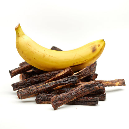 Getrocknete Bananen als Energie-Snack fuer Sport und Wandern